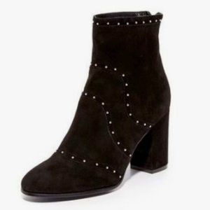 BELSTAFF Black Leather studded suede boots